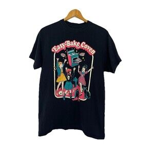 Creepy Co Adult Medium Black Easy Bake Coven Graphic Tshirt Tee